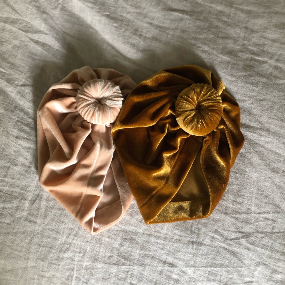 Toddler/Baby velvet turban beanie